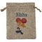 Cheerleader Medium Burlap Gift Bag - Front (Personalized)