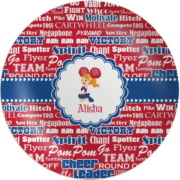 Custom Cheerleader Melamine Plate (Personalized)