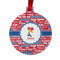 Cheerleader Metal Ball Ornament - Double Sided w/ Name or Text