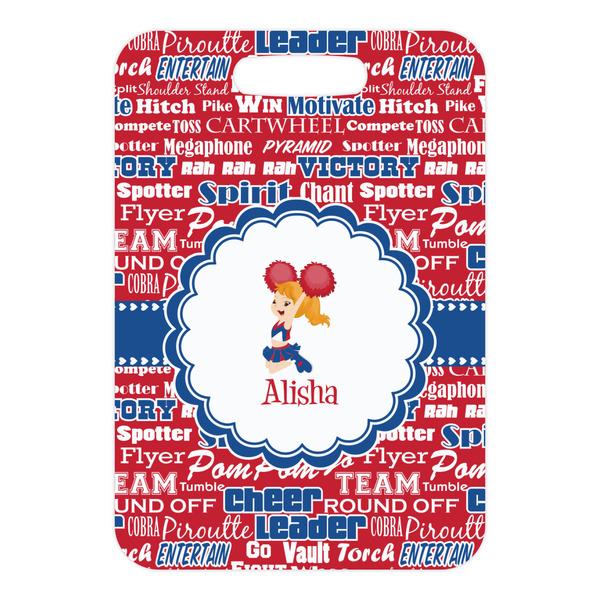 Cheerleader Metal Luggage Tag - Front Without Strap