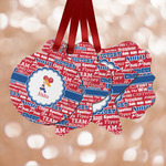 Cheerleader Metal Ornaments - Double Sided w/ Name or Text