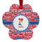 Cheerleader Metal Paw Ornament - Double Sided w/ Name or Text