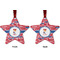 Cheerleader Metal Star Ornament - Front and Back