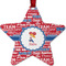 Cheerleader Metal Star Ornament - Double Sided w/ Name or Text