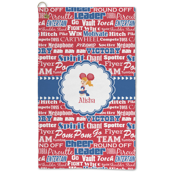 Custom Cheerleader Microfiber Golf Towel - Large (Personalized)