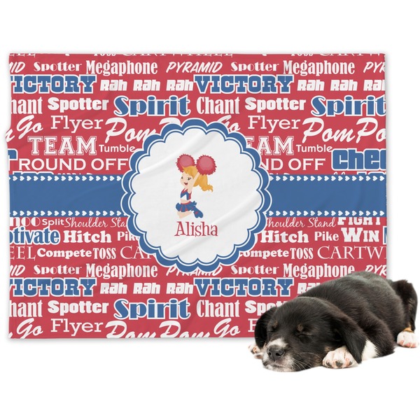 Custom Cheerleader Dog Blanket - Regular (Personalized)