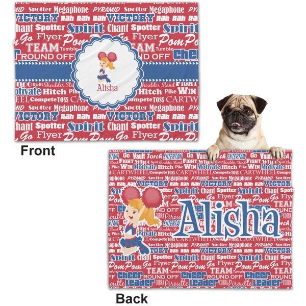 Cheerleader Microfleece Dog Blanket - Regular - Front & Back