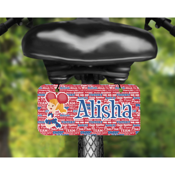 Cheerleader Mini License Plate on Bicycle - LIFESTYLE Two holes
