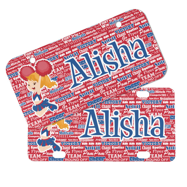 Cheerleader Mini License Plates - MAIN (4 and 2 Holes)