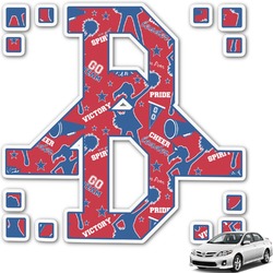 Cheerleader Monogram Car Decal (Personalized)