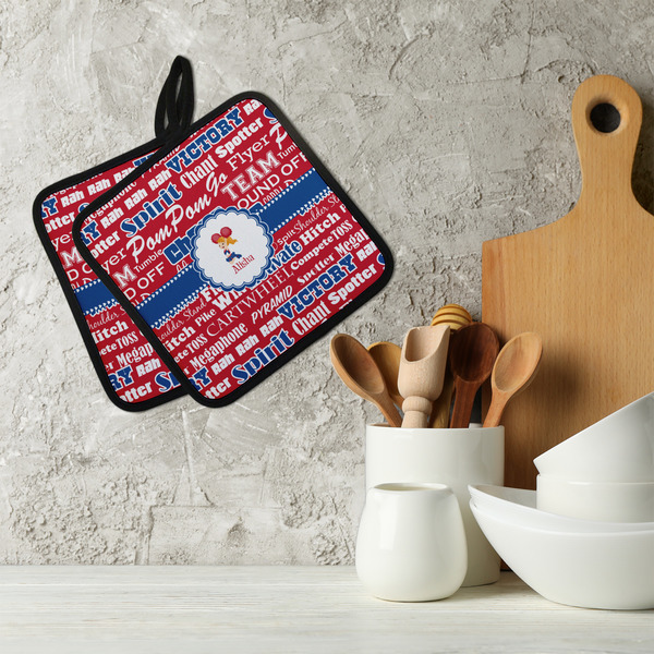 Cheerleader Neoprene Pot Holder - Set of 2  LIFESTYLE
