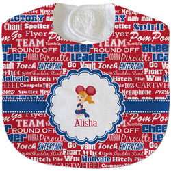 Cheerleader Velour Baby Bib w/ Name or Text