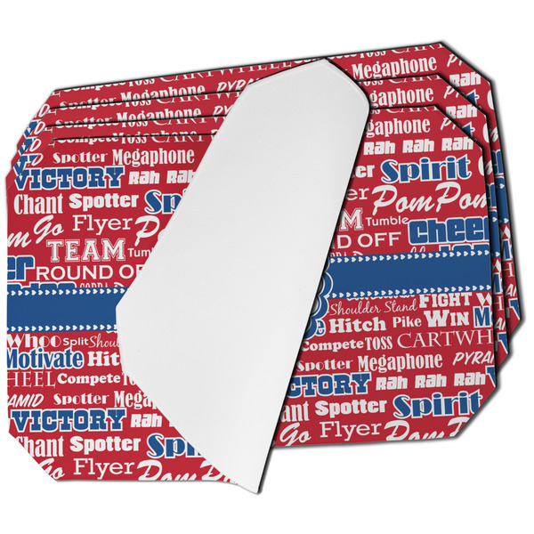 Custom Cheerleader Dining Table Mat - Octagon - Set of 4 (Single-Sided) w/ Name or Text