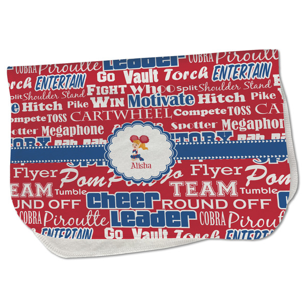 Custom Cheerleader Burp Cloth - Fleece w/ Name or Text