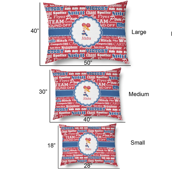 Cheerleader Outdoor Dog Beds - SIZE CHART