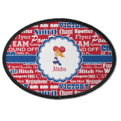 Cheerleader Iron On Oval Patch w/ Name or Text