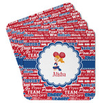 Cheerleader Paper Coasters w/ Name or Text