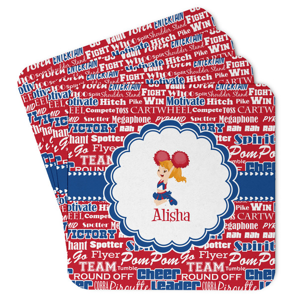 Custom Cheerleader Paper Coasters w/ Name or Text