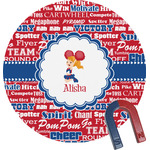 Cheerleader Round Fridge Magnet (Personalized)