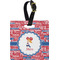 Cheerleader Plastic Luggage Tag - Square w/ Name or Text