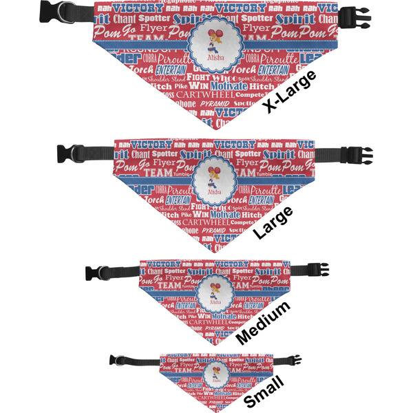 Cheerleader Pet Bandana Sizes
