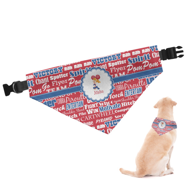 Custom Cheerleader Dog Bandana - Large (Personalized)