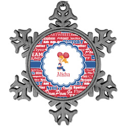 Cheerleader Vintage Snowflake Ornament (Personalized)