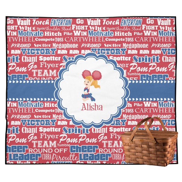Custom Cheerleader Outdoor Picnic Blanket (Personalized)