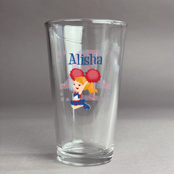 Custom Cheerleader Pint Glass - Full Color Logo (Personalized)