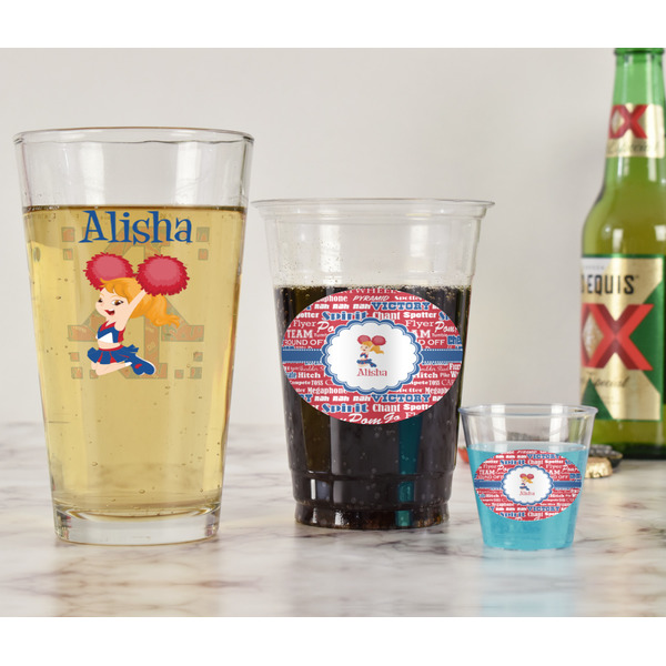Cheerleader Pint Glass - Two Content - In Context