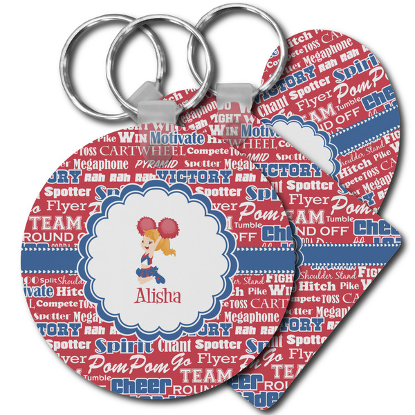 Custom Cheerleader Plastic Keychain (Personalized)