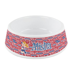 Cheerleader Plastic Dog Bowl - Small (Personalized)