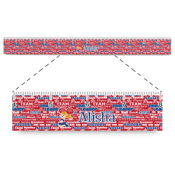 Custom Cheerleader Plastic Ruler - 12" (Personalized)