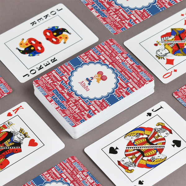 Cheerleader Playing Cards - Front & Back View