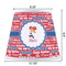 Cheerleader Poly Film Empire Lampshade - Dimensions