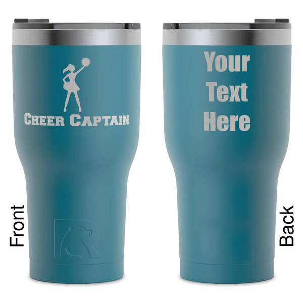 Custom Cheerleader RTIC Tumbler - Dark Teal - Laser Engraved - Double-Sided (Personalized)