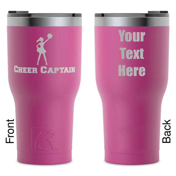 Custom Cheerleader RTIC Tumbler - Magenta - Laser Engraved - Double-Sided (Personalized)