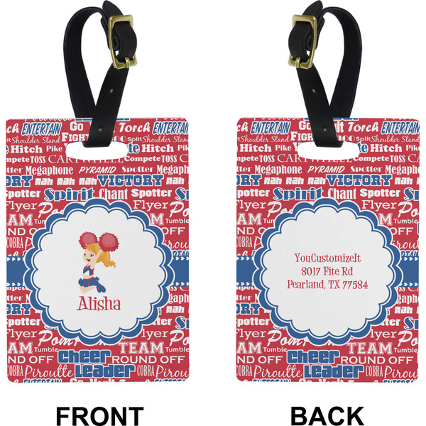Cheerleader Rectangle Luggage Tag (Front + Back)