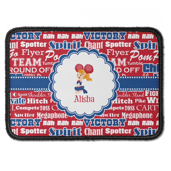 Custom Cheerleader Iron On Rectangle Patch w/ Name or Text