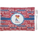 Cheerleader Rectangular Glass Appetizer / Dessert Plate - Single or Set (Personalized)