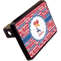Cheerleader Rectangular Trailer Hitch Cover - 2" (Personalized)