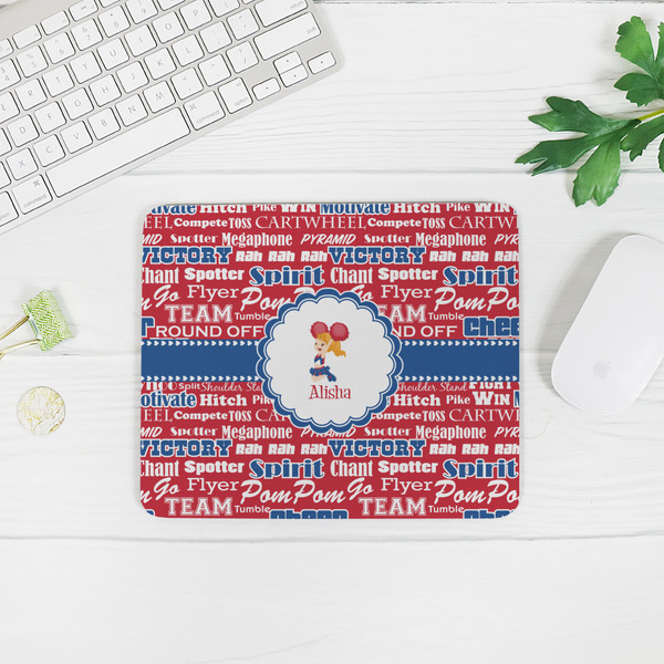 Cheerleader Rectangular Mouse Pad - LIFESTYLE 2