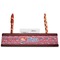 Cheerleader Red Mahogany Nameplates with Business Card Holder - Straight