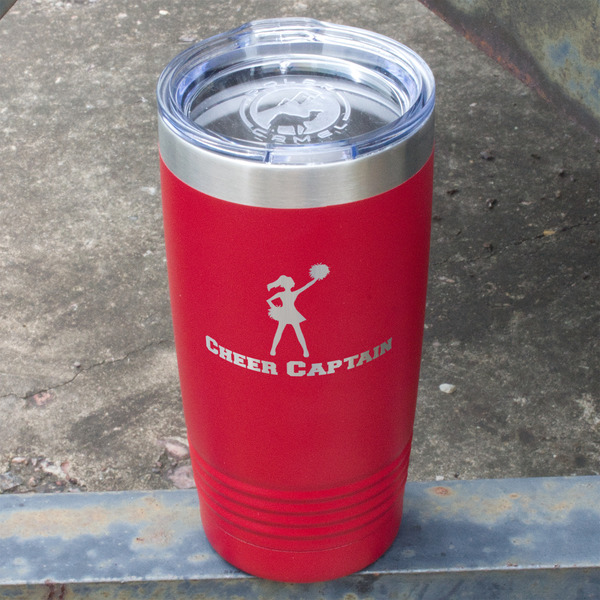 Cheerleader Red Polar Camel Tumbler - 20oz - Angled