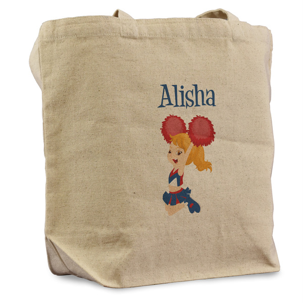 Custom Cheerleader Reusable Cotton Grocery Bag - Single (Personalized)