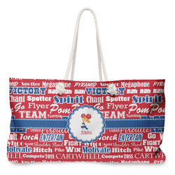 Cheerleader Large Tote Bag with Rope Handles (Personalized)