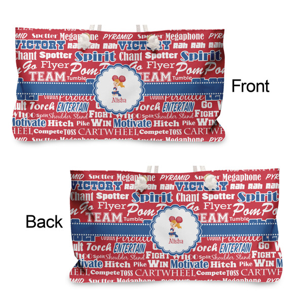 Cheerleader Large Rope Tote - From & Back View