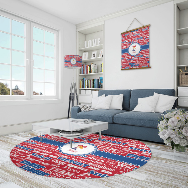 Cheerleader Round Area Rug - IN CONTEXT