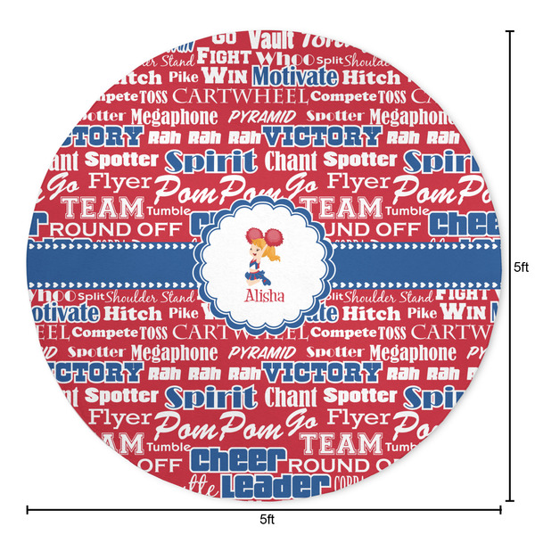 Cheerleader Round Area Rug - Size