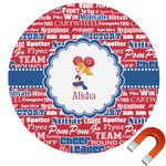 Cheerleader Round Car Magnet - 10" (Personalized)